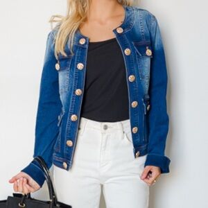 FATE Denim Jacket with gold details